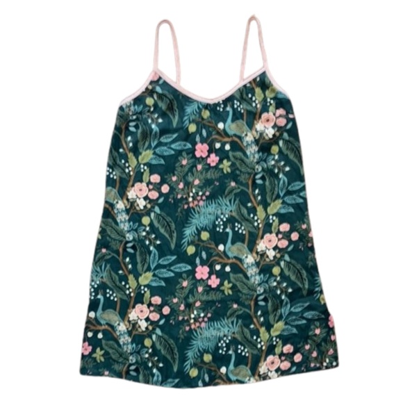 Rifle Paper Co. x Summersalt Emerald Peacock Cloud 9 Cami Slip Dress - Picture 2 of 6